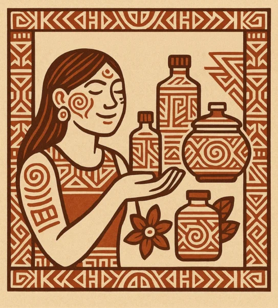 artesã com produtos